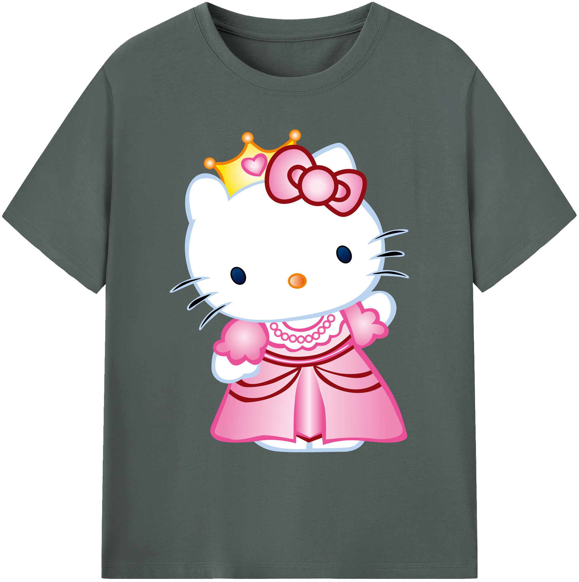 （画像用） Hello Kitty ハローキティ 綿100％ メンズ半袖Tシャツ｜肌触りやわらか＆通気性